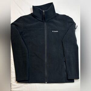 Columbia women’s  Large Black Fleece Jacket, Full Zip, Soft Polyester,